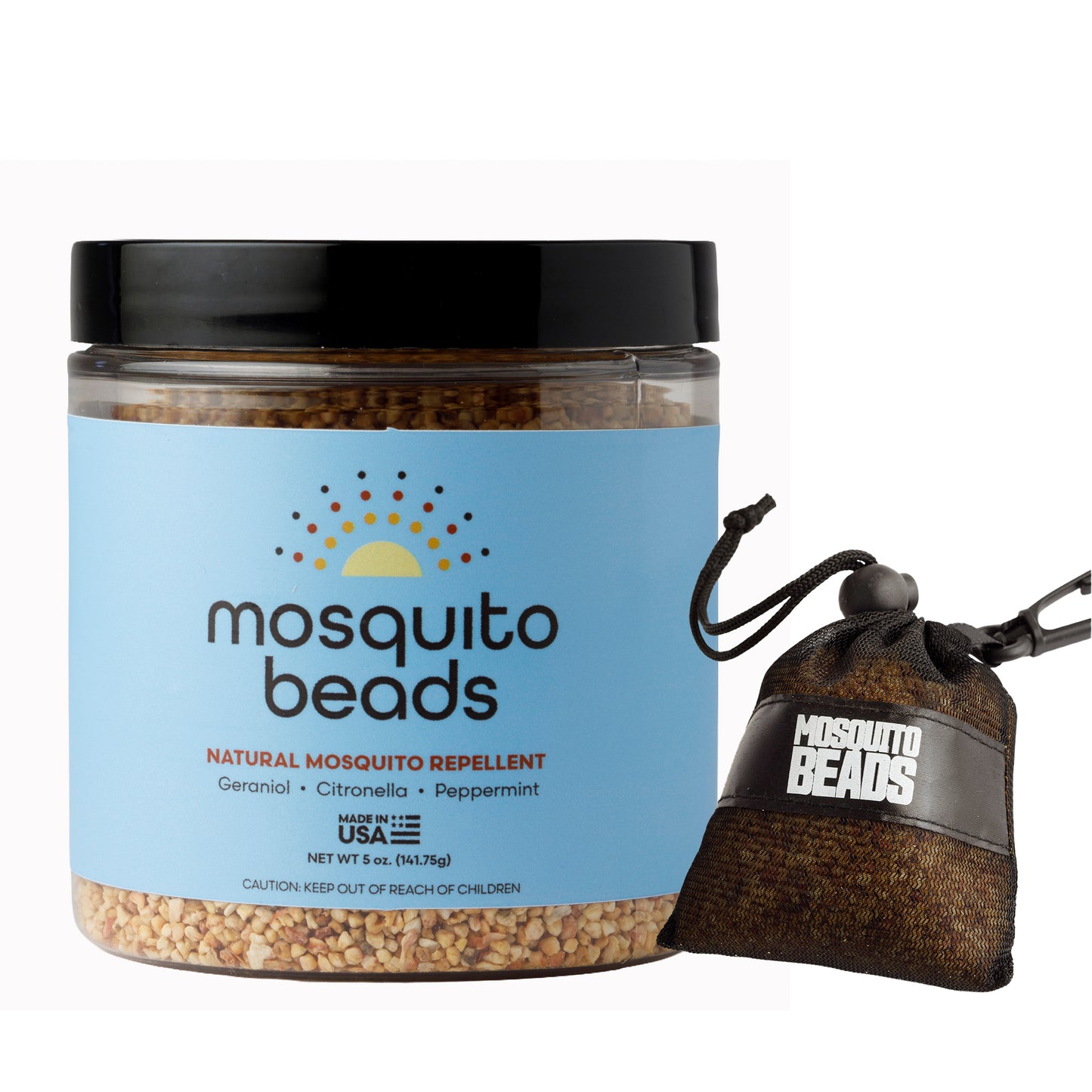 Mosquito Beads Bundle: 5oz + Mesh Bag