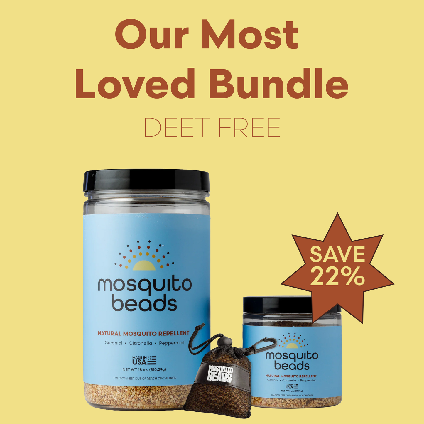 Mosquito Beads Bundle: 18 + 5 + Mesh Bag