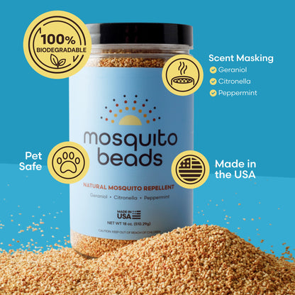 Mosquito Beads Signature 18 oz jar of natural mosquito repellent